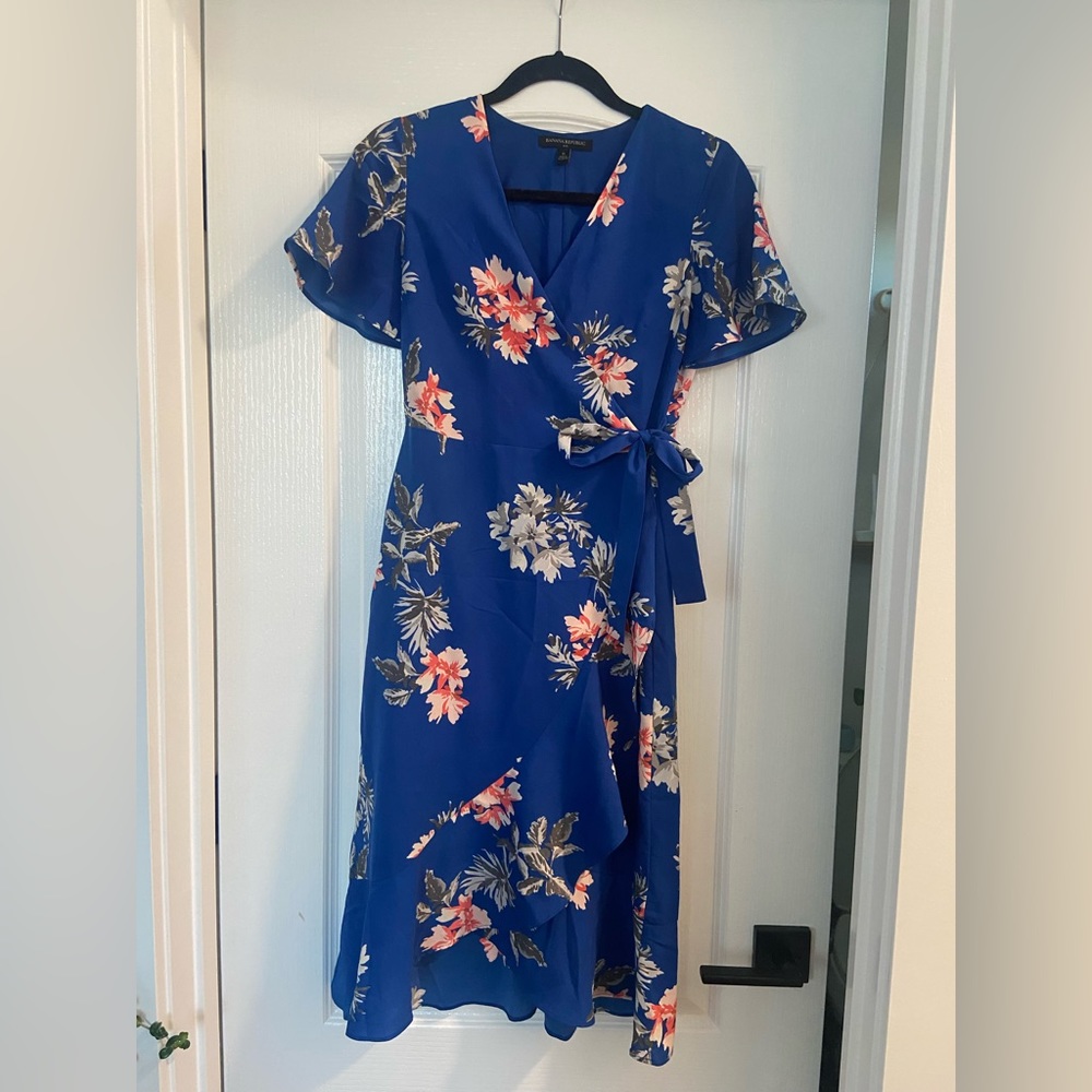 Banana Republic floral tie dress